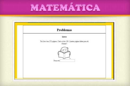 jogo educativo e pedagógico gratis - Problemas de Soma ou Subtração